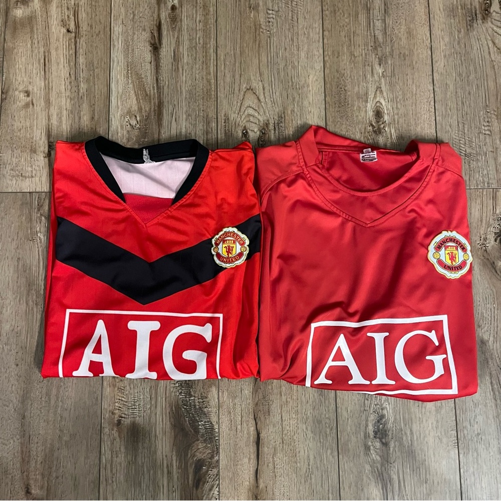 Vintage Manchester United soccer jersey lot size large